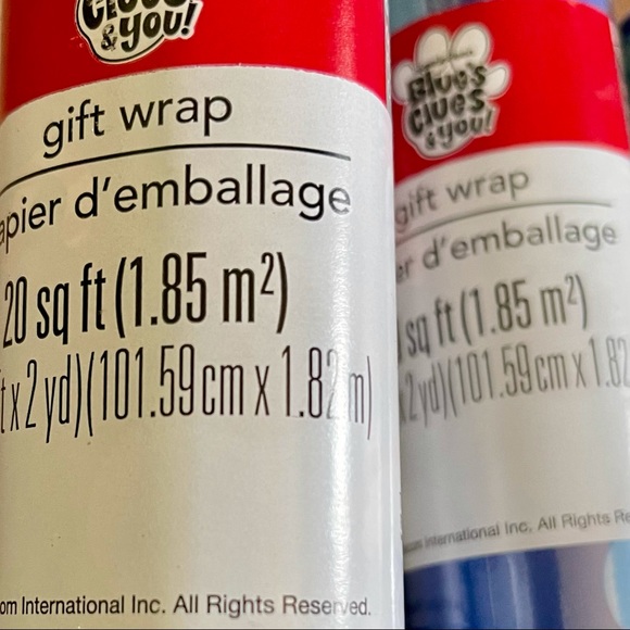 BLUE’S CLUES Christmas Holiday Wrapping Paper. Listing is for 1 roll. - Picture 3 of 3